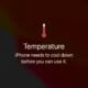 iPhone screenshot temperature iphone cool down